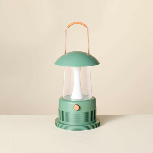Portable LED Table Lantern with Bluetooth Speaker Green - Hearth & Hand