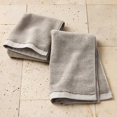 Casaluna 2pk Modal Hand Towels Gray 75% Cotton 25% Modal Bathroom