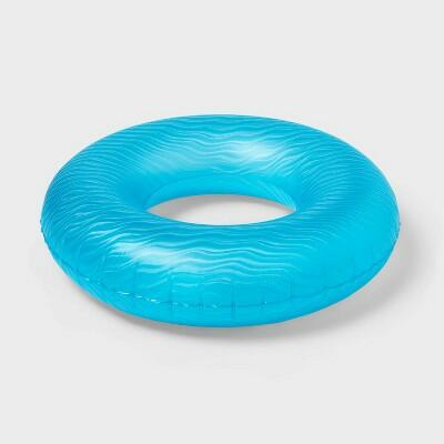Sun Squad 36'' Textured Ring Tube Blue Water Pool Float Swim Fun