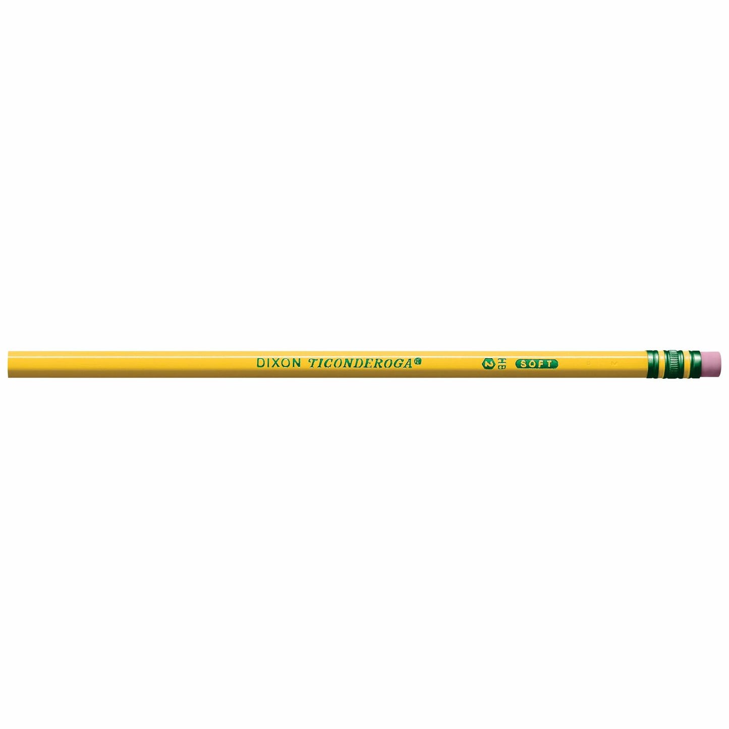 Ticonderoga Wood-Cased Pencils Unsharpened 2 HB Soft Yellow 12 Count