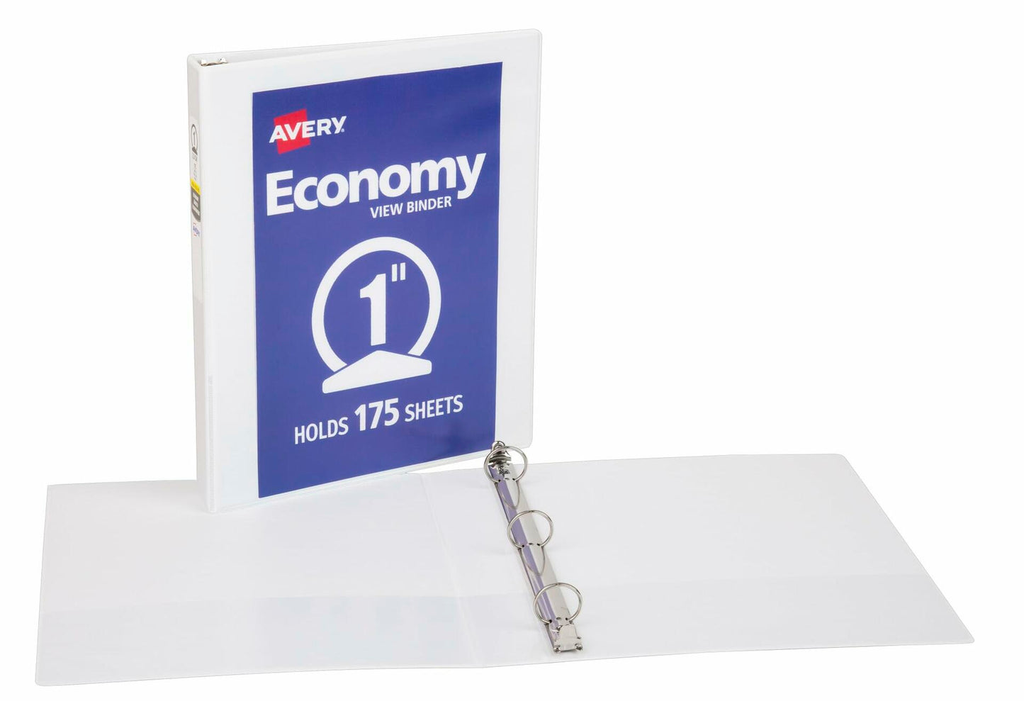 Avery Economy View 3 Ring Binder 1" Round Rings White (05760)