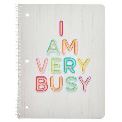 Gartner Studios Wabi Sabi I Am Very Busy Spiral Notebook School Supplies