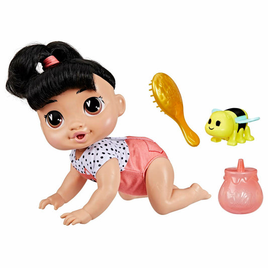 Baby Alive Crawl 'n Play Katie Kat Doll Black Hair 10.75in Electronic Toy
