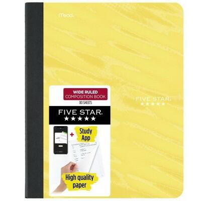 Five Star Active Comp Book Wide Ruled Yellow 80ct