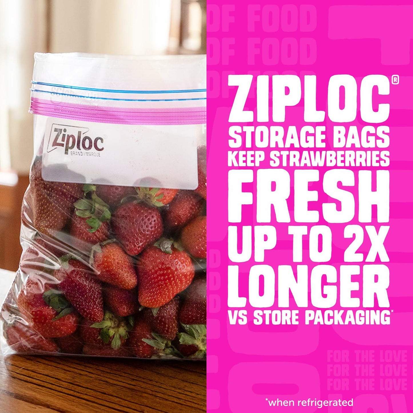 Ziploc Gallon Food Storage Bags Stay Open Stand-Up Bottom 42 Count