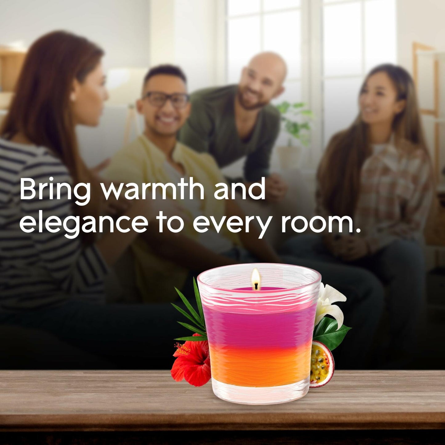 Glade 2in1 Scented Candle Jar Hawaiian Breeze & Vanilla Passion 4.08oz 2 Ct