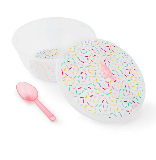 Candy Pink Salad Bowl Bullseyes Confetti Party Plastic Serving Bowl