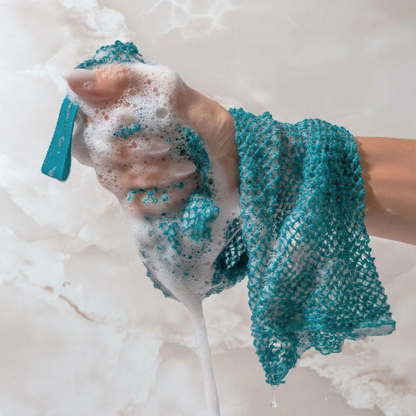 EcoTools Exfoliating Bath Net Blue Flexible Reusable Body Scrubber 1 Count