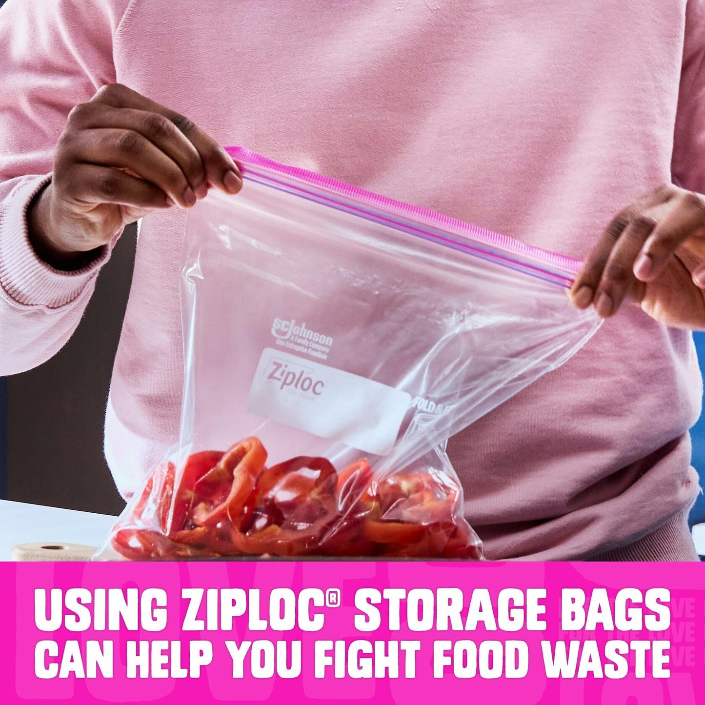 Ziploc Gallon Food Storage Bags Stay Open Stand-Up Bottom 42 Count