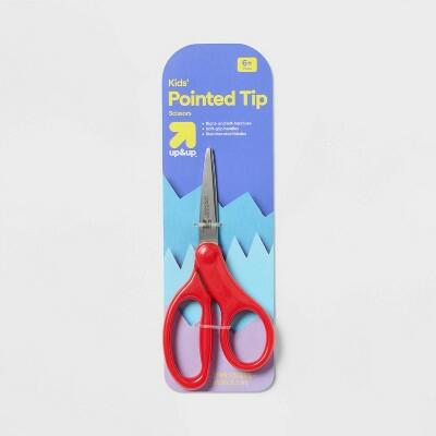 Up&up Kids 6" Pointed Tip Scissors Multicolor ABS Steel School Tool