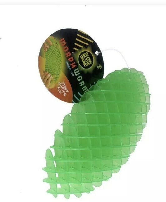 Big Time Toys Morph Worm Glow In The Dark Fidget Toy Green Plastic 3+