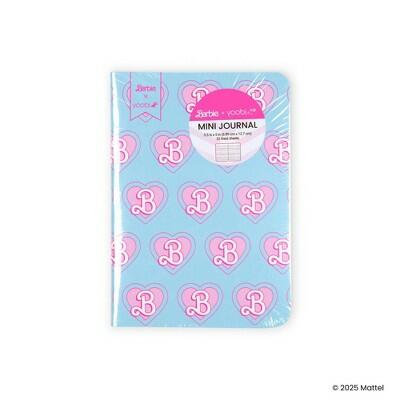 Yoobi Barbie Mini Journal 3.5x5 Blue B Logo Paper