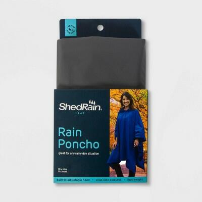 ShedRain Poncho Charcoal Gray One Size
