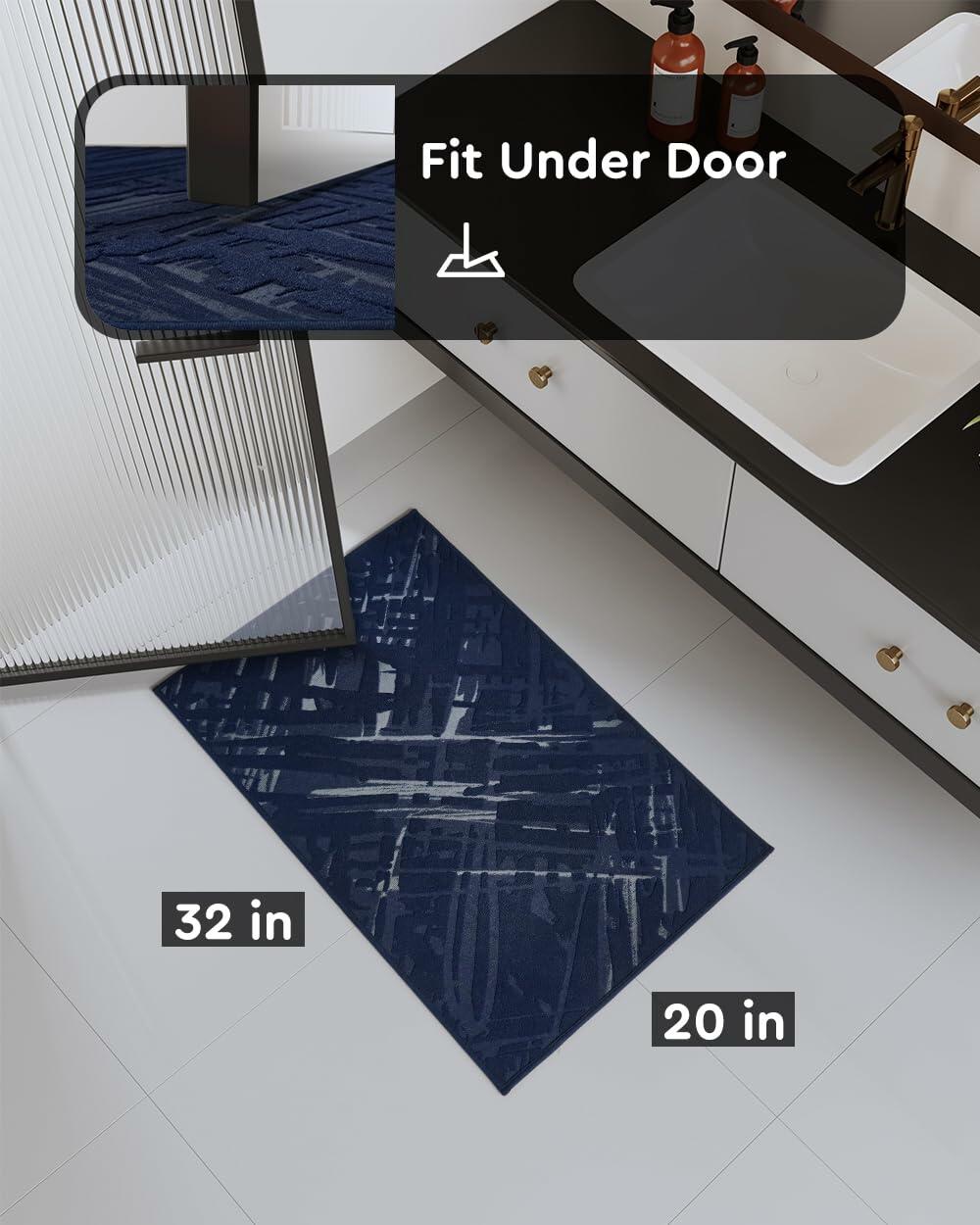 tchidio Soft Absorbent Non-Slip Bath Mat Rubber Backed Machine Washable