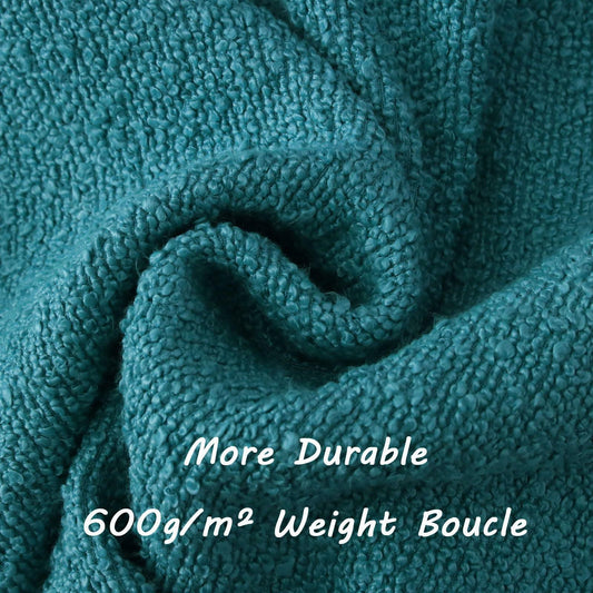 FUTEI Teal Blue Throw Pillow Covers 16x16 Inch Pack of 2 Cozy Boucle