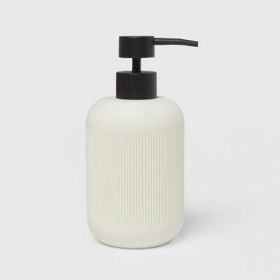 Threshold Resin Soap Pump Sand Modern White Resin Iron Soap Dispenser
