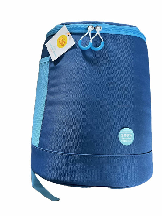 Sun Squad Insulated Backpack Cooler 7.5QT 15 Can Blue
