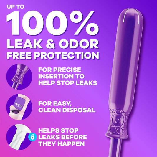 Tampax Radiant Tampons Super Absorbency Unscented 42 Count LeakGuard