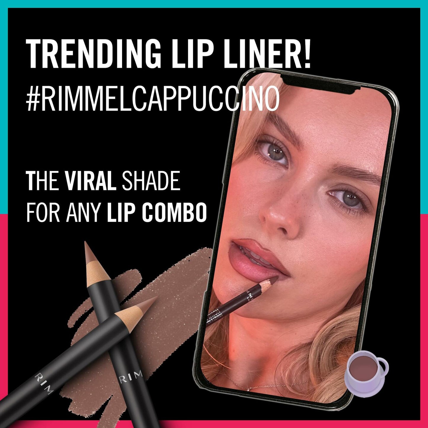 Rimmel Lasting Finish 8HR Soft Lip Liner Pencil 790 Brownie Pie .04oz