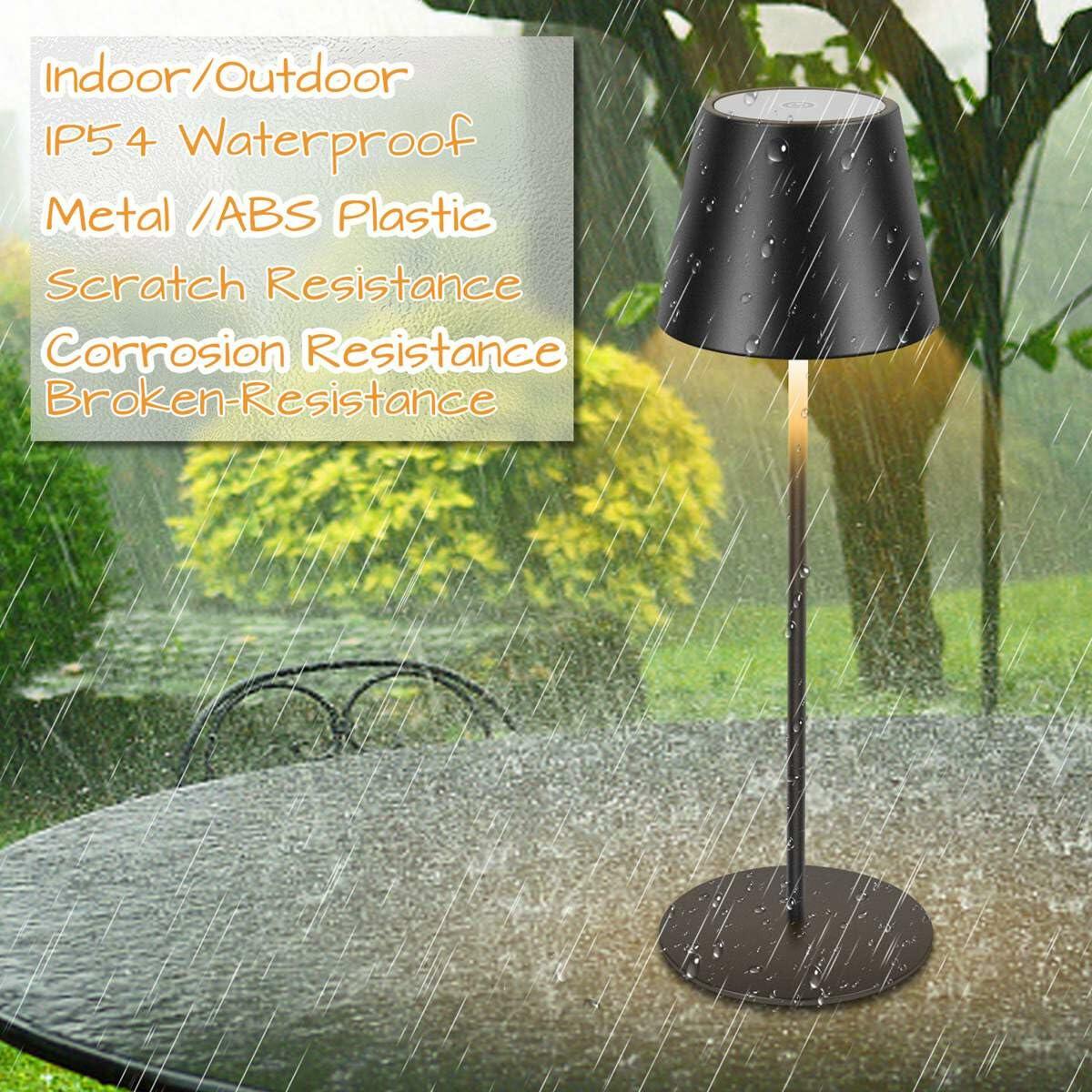 sunzone Cordless RGB Table Lamp 2 Pack Rechargeable Dimmable Black