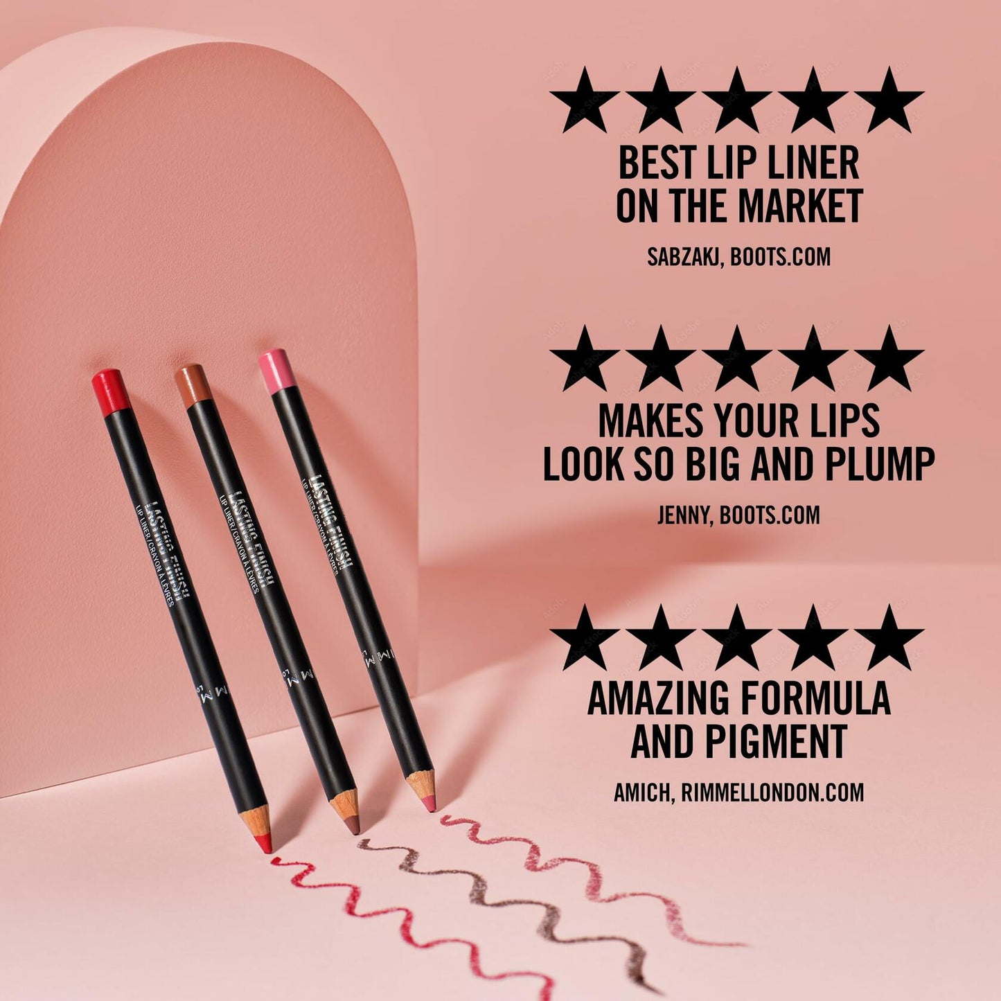 Rimmel Lasting Finish 8HR Soft Lip Liner Pencil 790 Brownie Pie .04oz