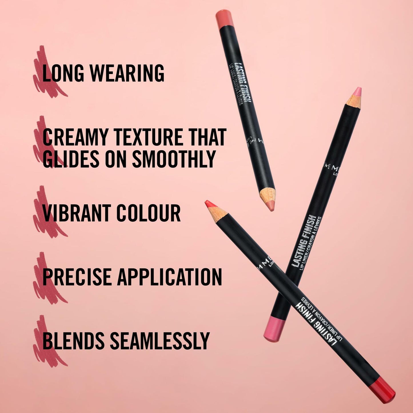 Rimmel Lasting Finish 8HR Soft Lip Liner Pencil 790 Brownie Pie .04oz