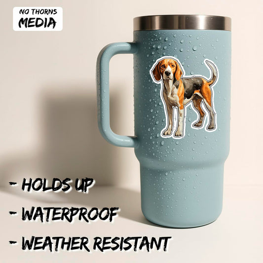 Foxhound Sticker 4 Inch Waterproof Vinyl Decal Durable Long-Lasting