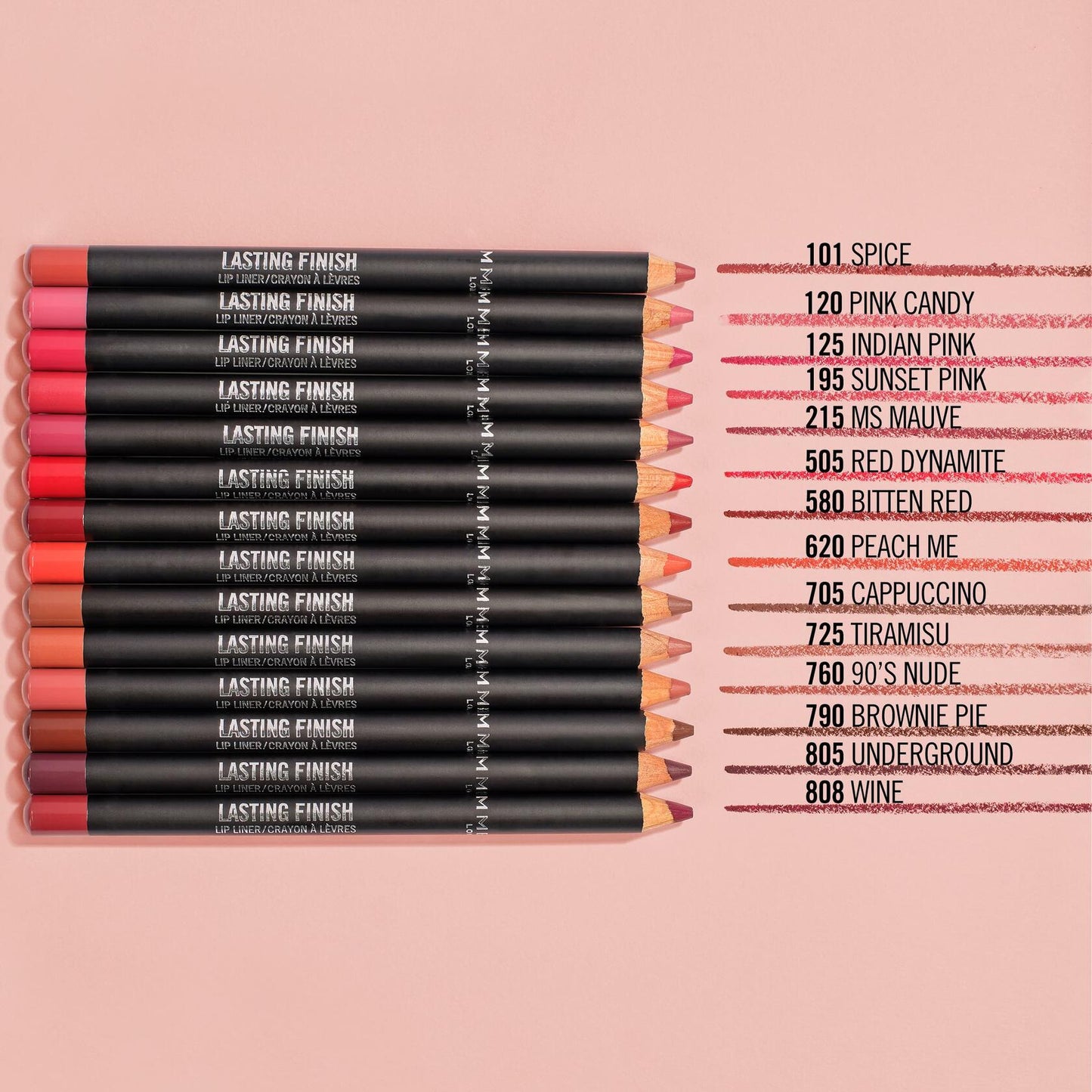 Rimmel Lasting Finish 8HR Soft Lip Liner Pencil 790 Brownie Pie .04oz
