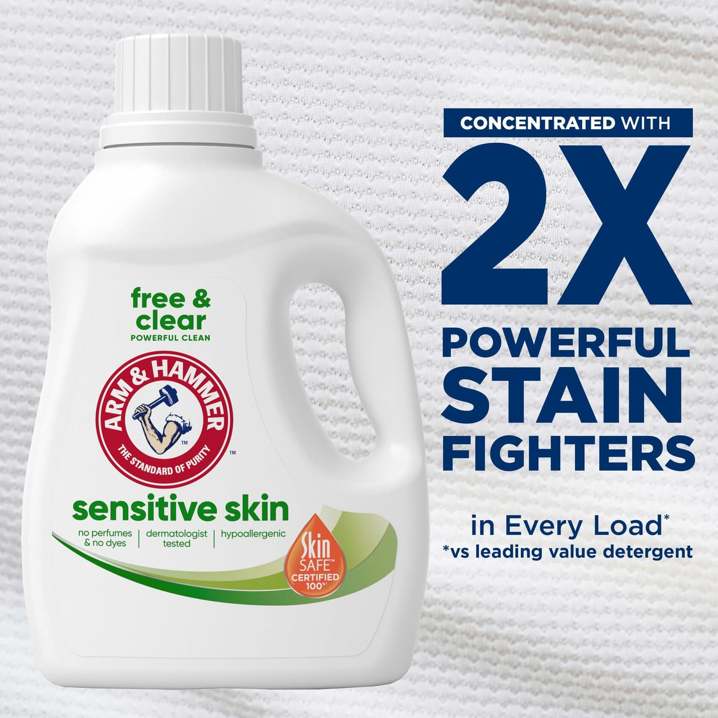 ARM & HAMMER Sensitive Skin Free&Clear Liquid Laundry Detergent 105oz 105 Loads