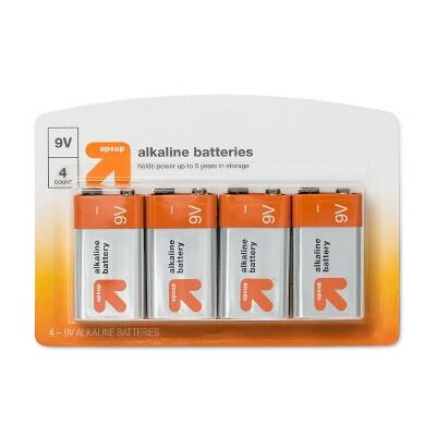 Up&up 9V Alkaline Batteries Household Single-Use 4 Pack