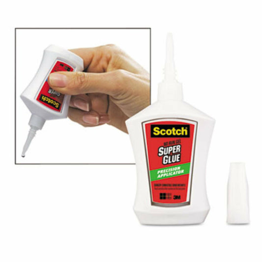 Super Glue Gel with Precision Applicator .14oz White/Clear 1 Carton