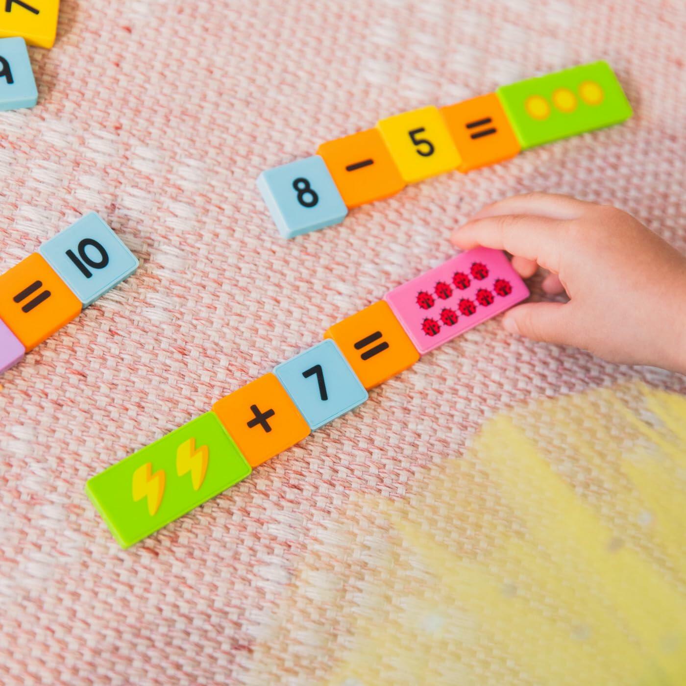 Educational Insights Math Dominoes Addition & Subtraction 60 Symbol 40 Picture