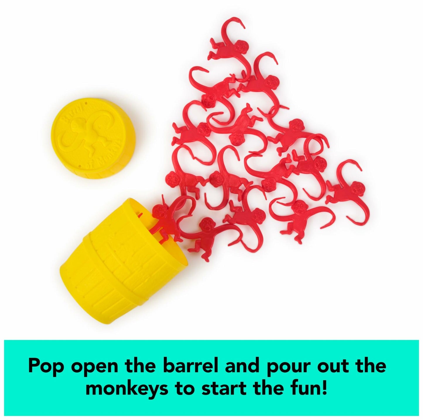 Spin Master Barrel of Monkeys Game Retro Linking Fun Preschool Family Multicolor