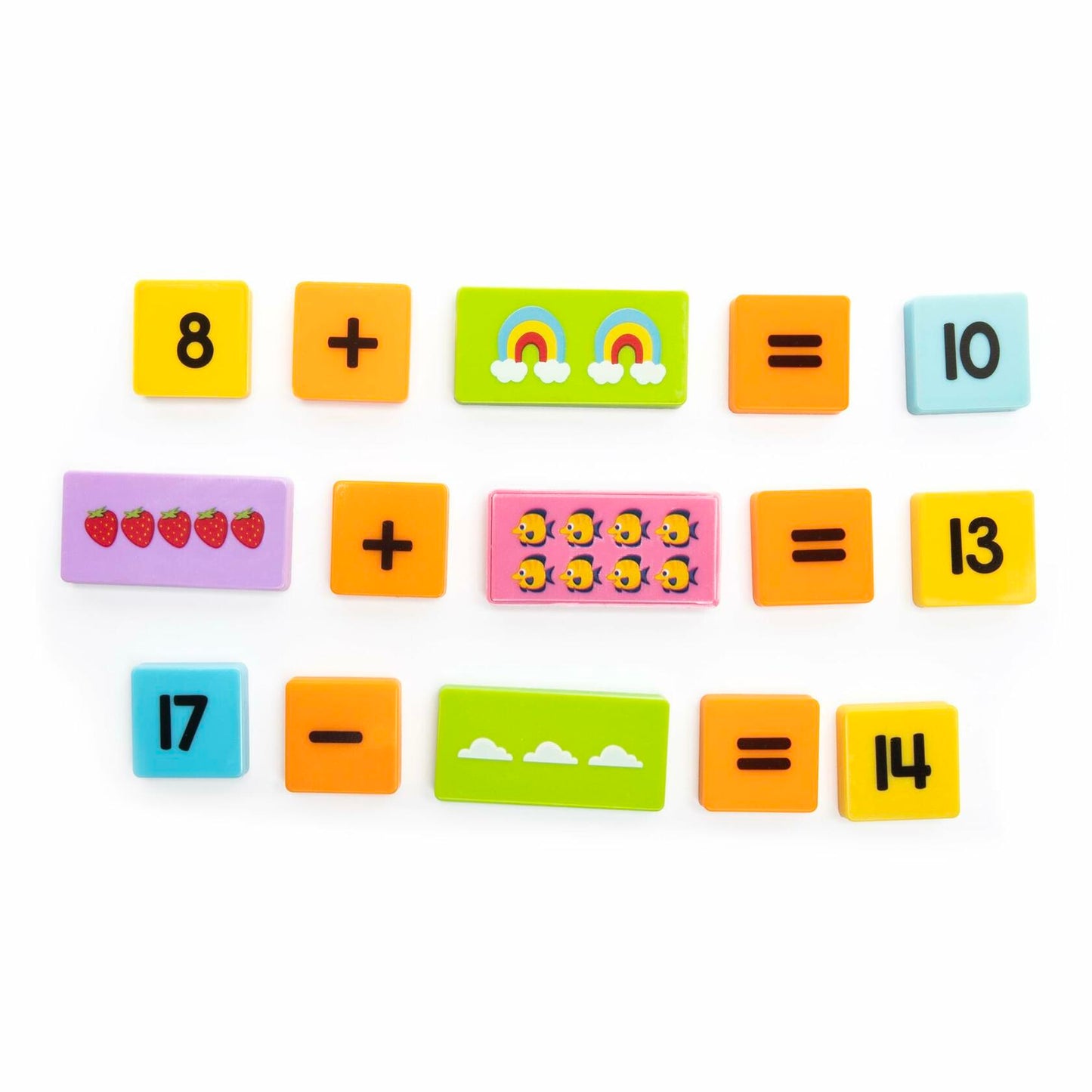 Educational Insights Math Dominoes Addition & Subtraction 60 Symbol 40 Picture