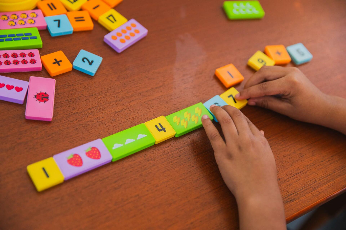 Educational Insights Math Dominoes Addition & Subtraction 60 Symbol 40 Picture