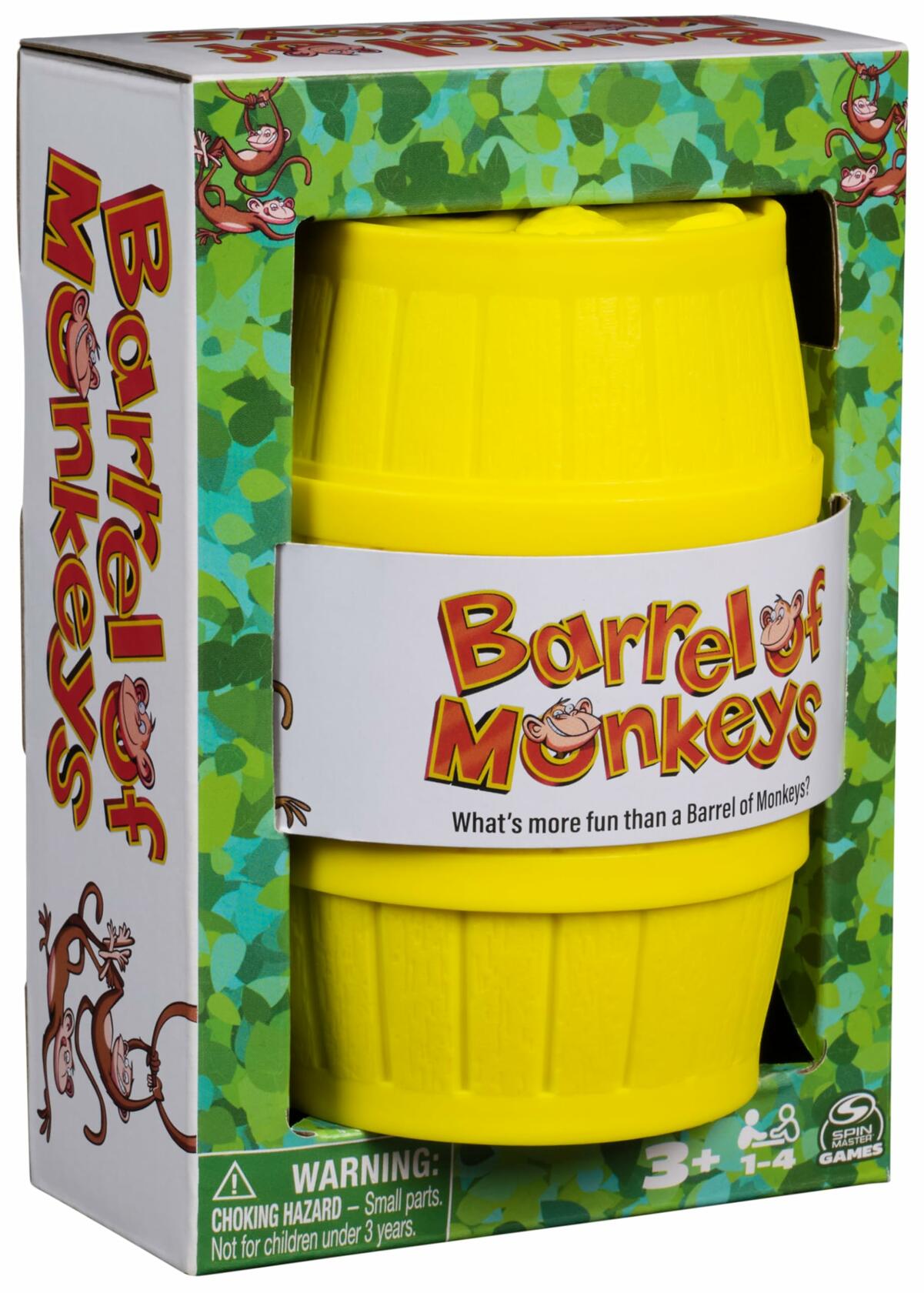 Spin Master Barrel of Monkeys Game Retro Linking Fun Preschool Family Multicolor
