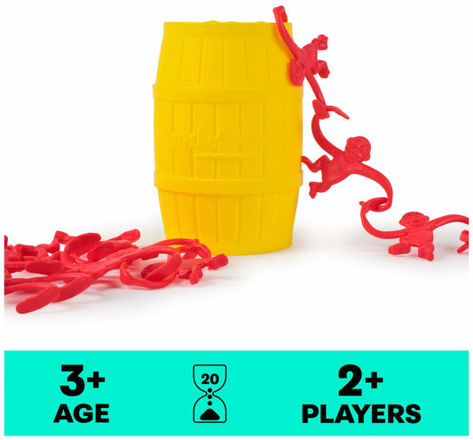 Spin Master Barrel of Monkeys Game Retro Linking Fun Preschool Family Multicolor