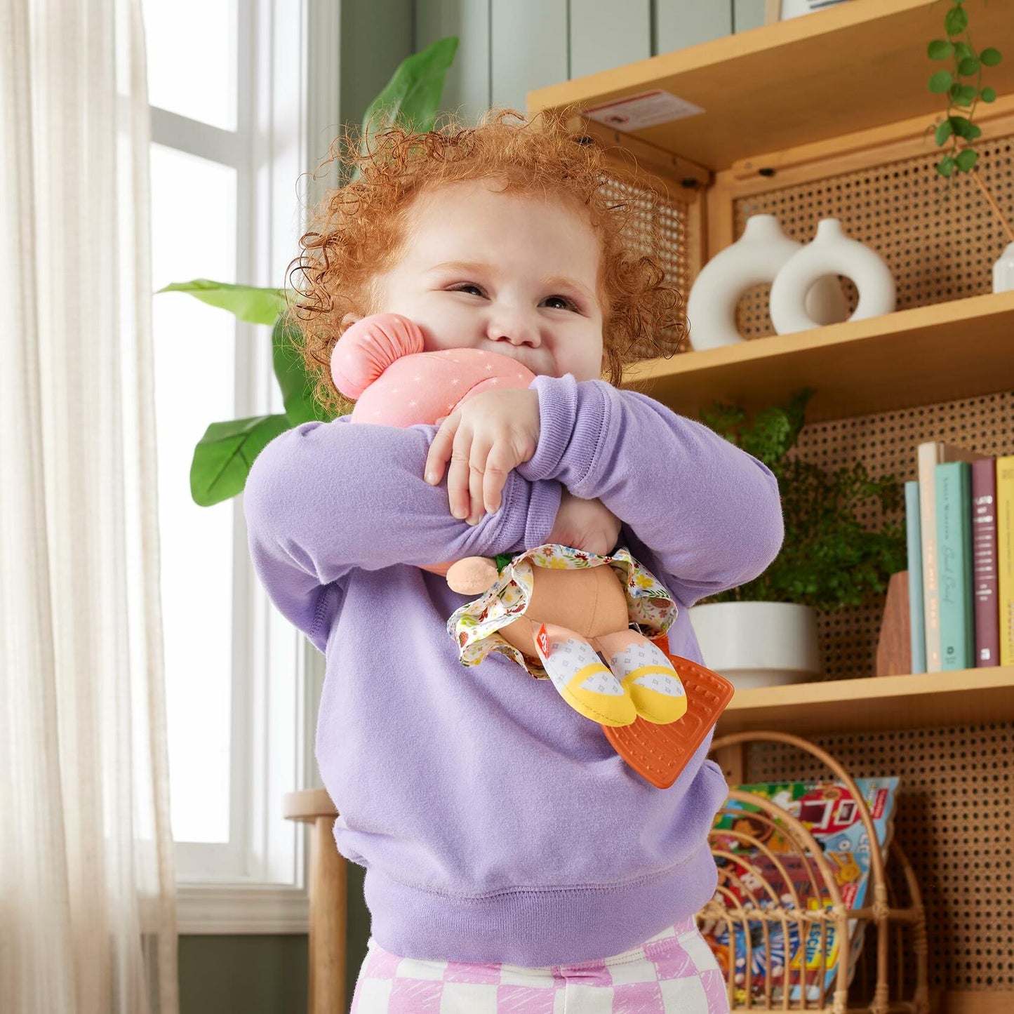 Fisher-Price My First Doll Cuddly Sensory Toy for Babies 6+ Months HXK44
