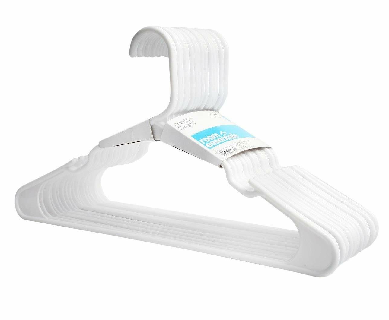 Room Essentials Standard Plastic Hangers White 18pk BPA-Free