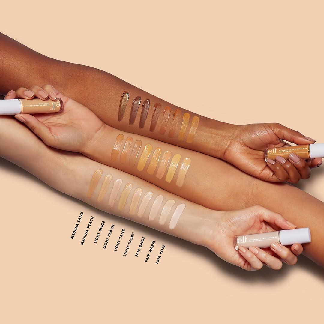 e.l.f. Hydrating Camo Concealer Full-Coverage Satin Finish Light Ivory 0.2oz