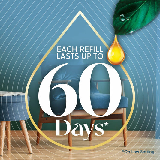 AIR WICK Scented Oil Refill Cotton & White Lotus 5 ct Clear