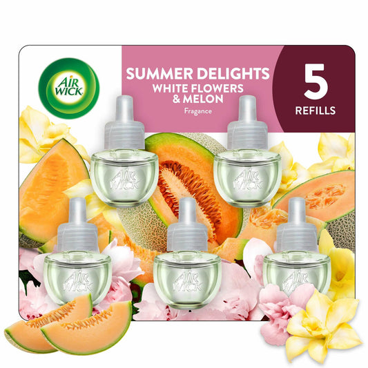 Air Wick Scented Oils Summer Delights 0.67oz 5 Count White Florals Melon Vanilla