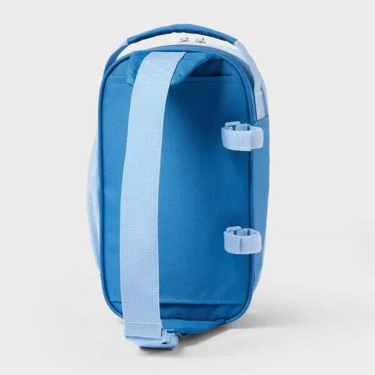 Sun Squad Soft Sided Cooler Backpack 4.5qt 6 Cans Blue Adjustable Strap