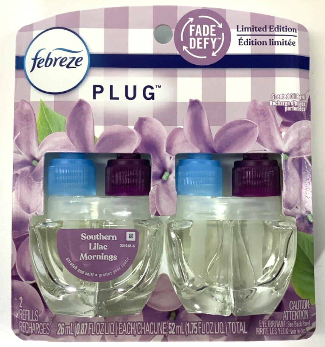 Febreze Plug Dual Refill Southern Lilac Mornings Scent 0.87fl oz 2 Pack Beige
