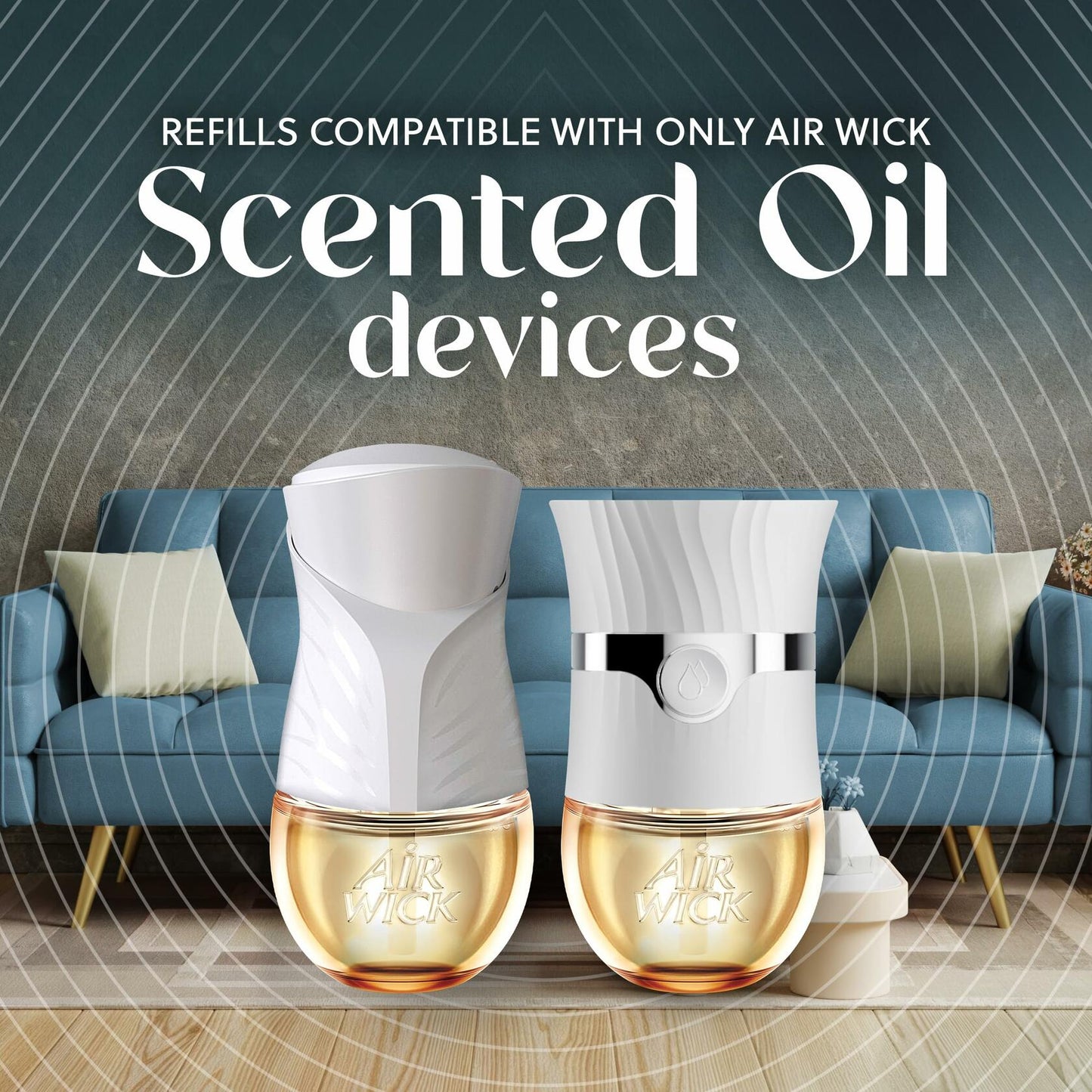 AIR WICK Scented Oil Refill Cotton & White Lotus 5 ct Clear