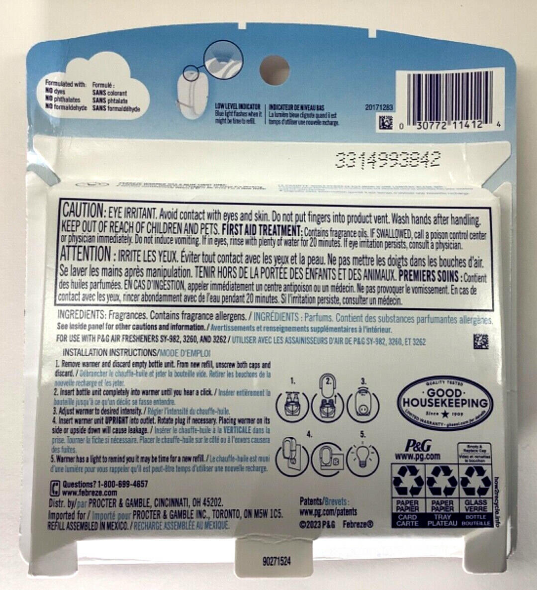 Febreze Plug Dual Refill Southern Lilac Mornings Scent 0.87fl oz 2 Pack Beige
