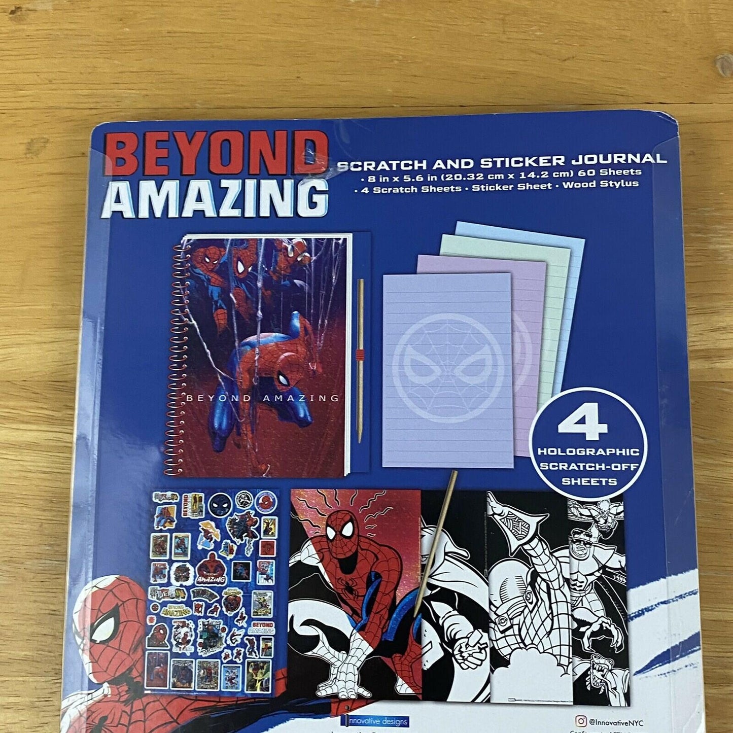 Marvel Spider-Man Scratch and Sticker Journal Beyond Amazing Activity Book