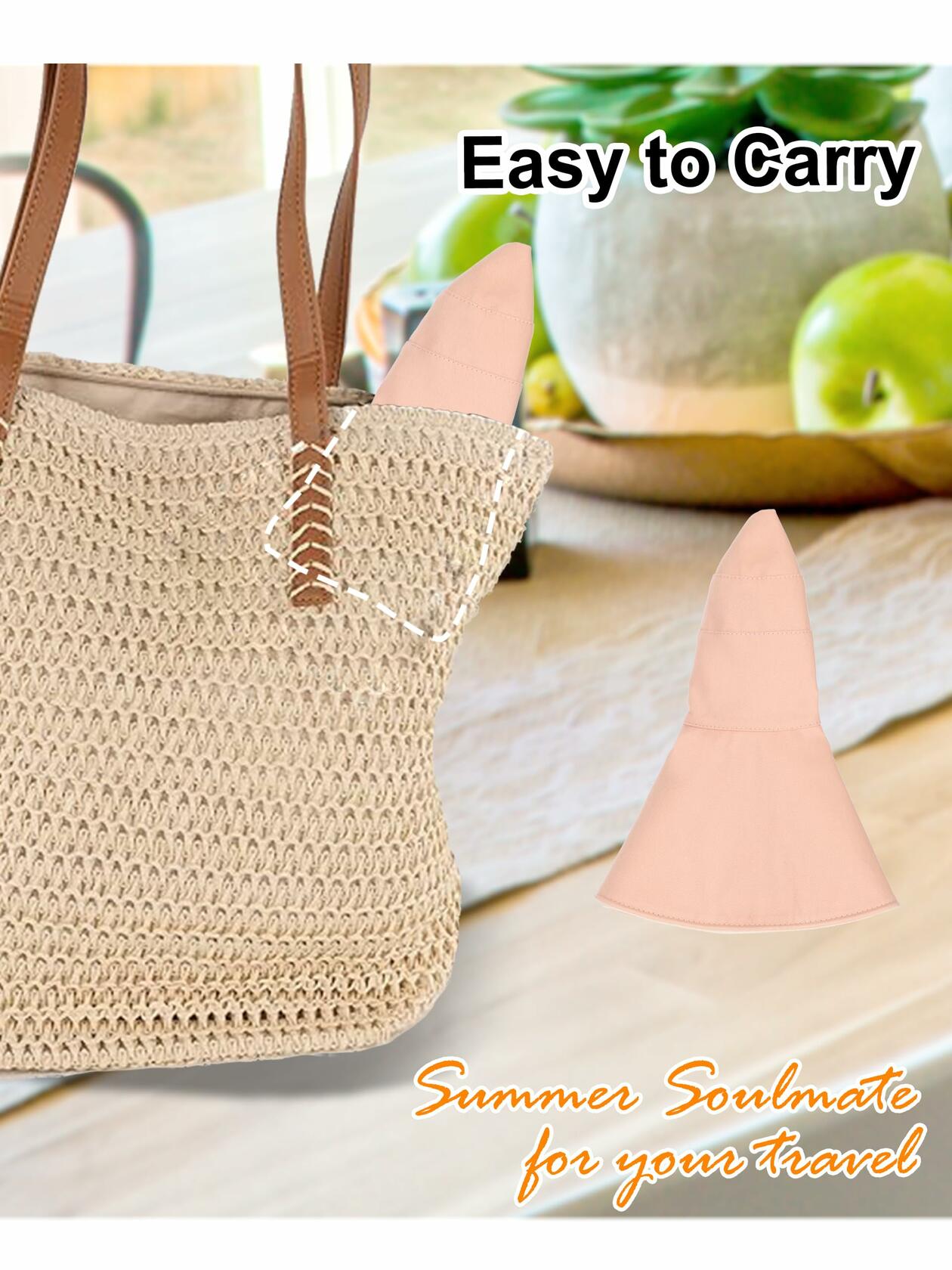 Rulala Fancy Sun Hat Women Wide Brim Reversible UV Protection Cotton Pink