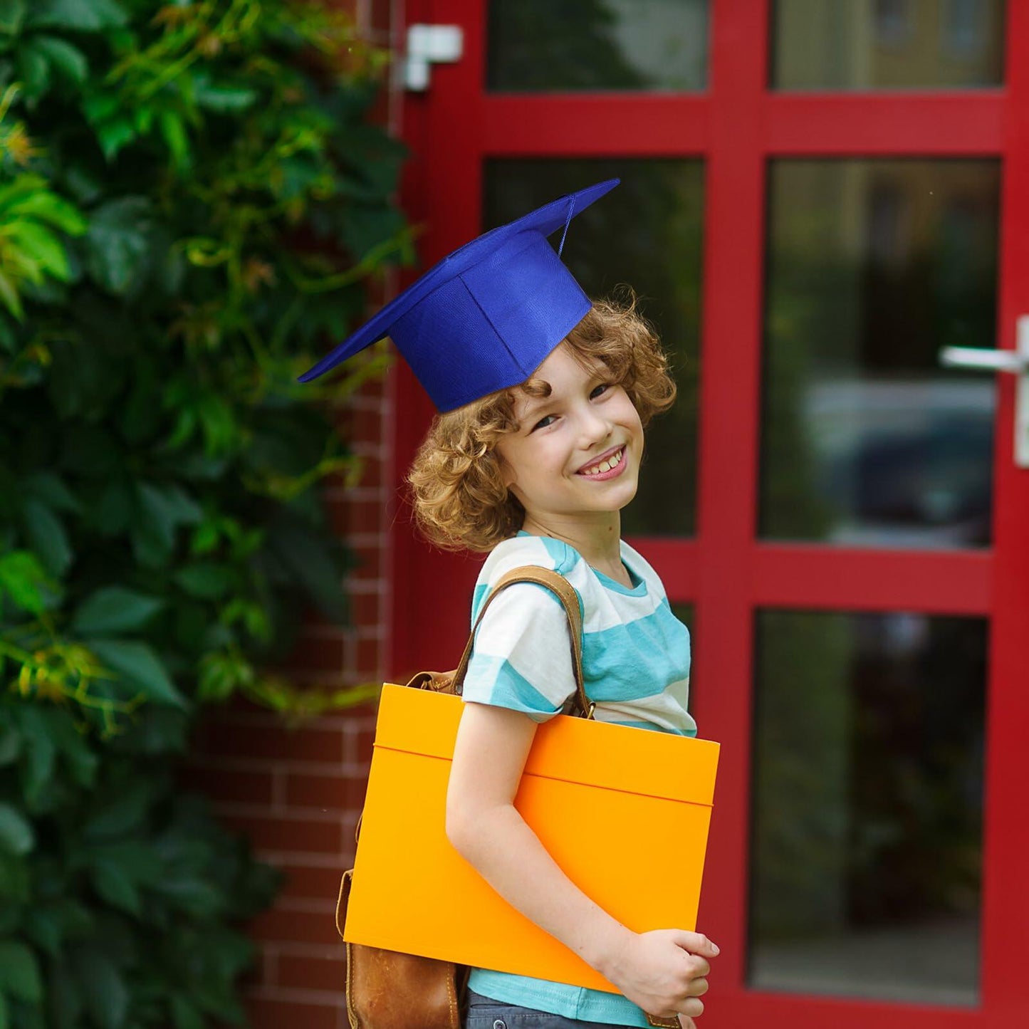 BeapTcely Preschool Grad Caps with Tassel Blue 30 Count Child Size