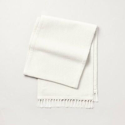 Hearth & Hand Pebble Textured Woven Table Runner Cream 14x72